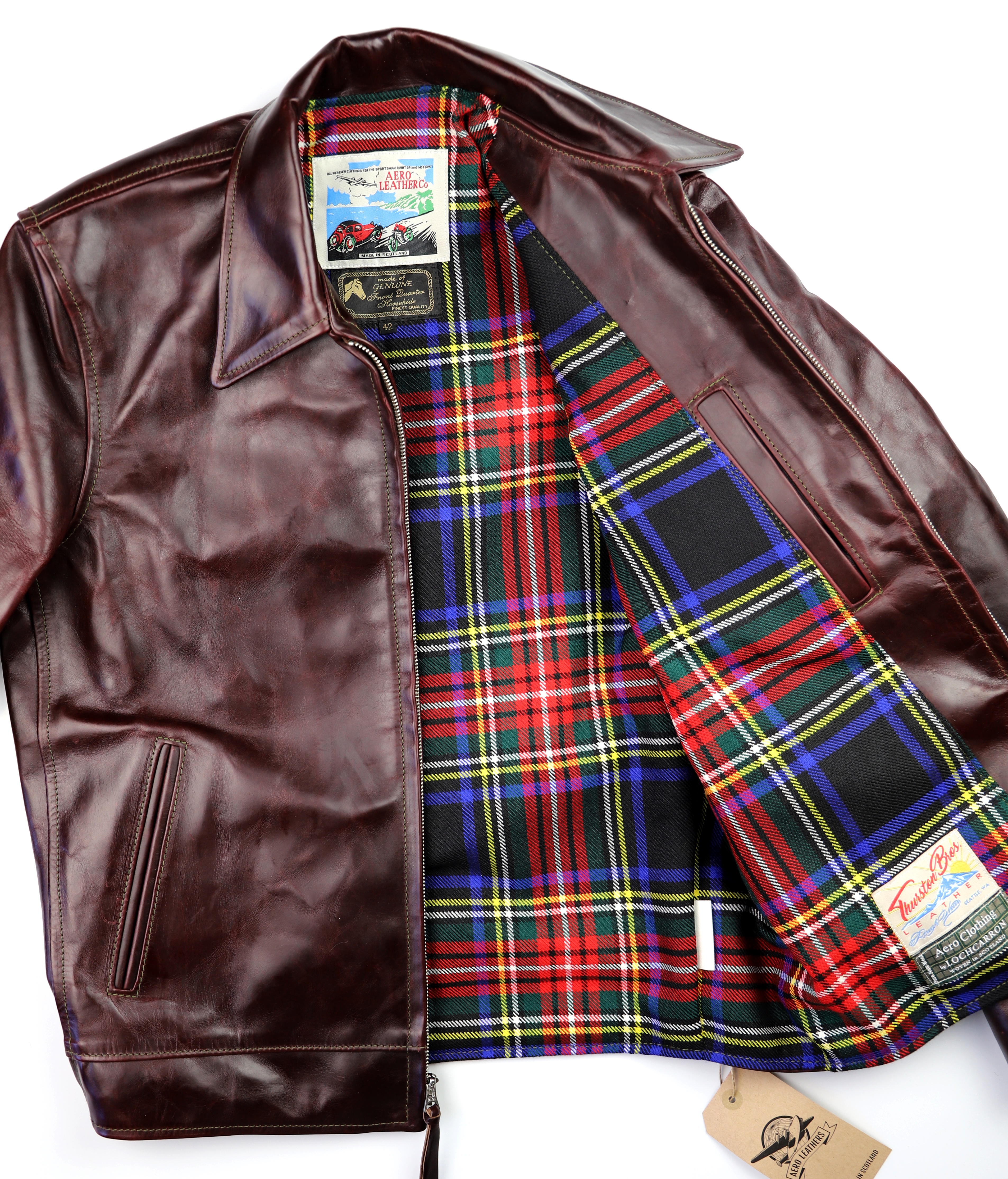 Aero Premier Highwayman Cordovan CXL FQHH OK2 Black Stewart heavyweight tartan lining.jpg