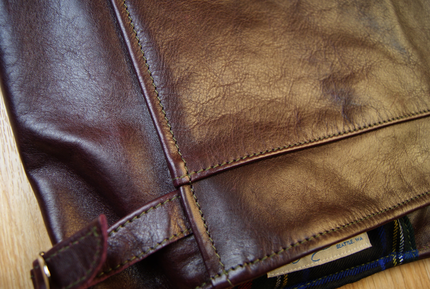 Aero Premier Highwayman Cordovan Vicenza Horsehide CL3 side strap.jpg