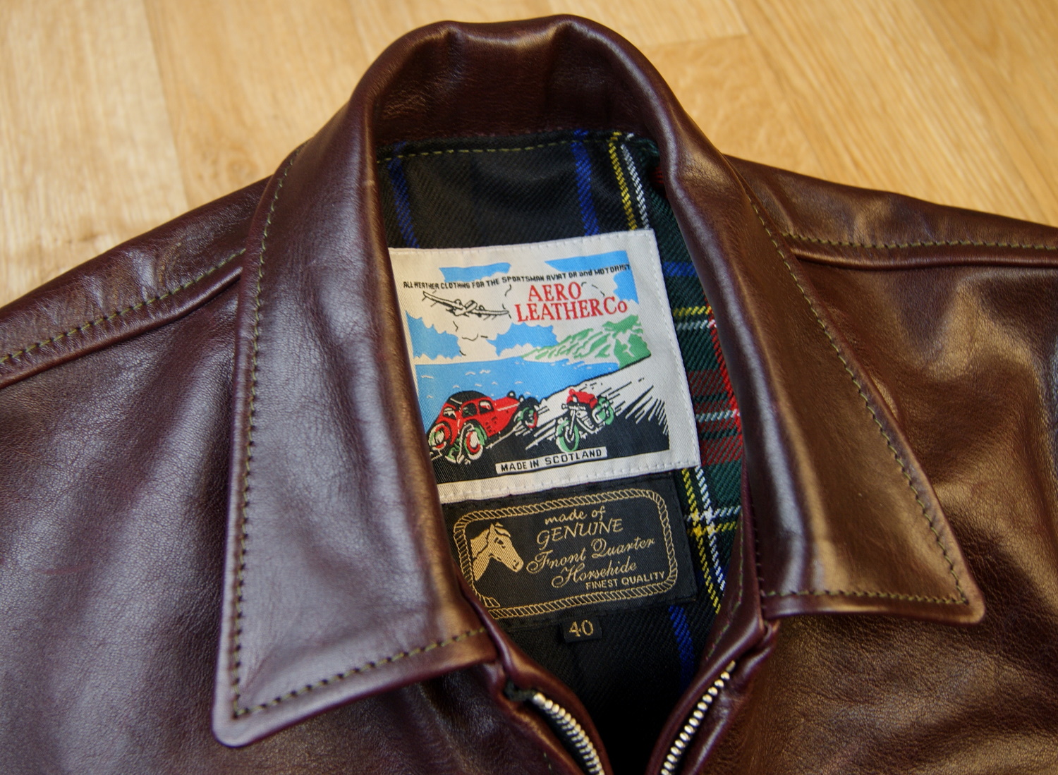 Aero Premier Highwayman Cordovan Vicenza Horsehide CL3 tag.jpg