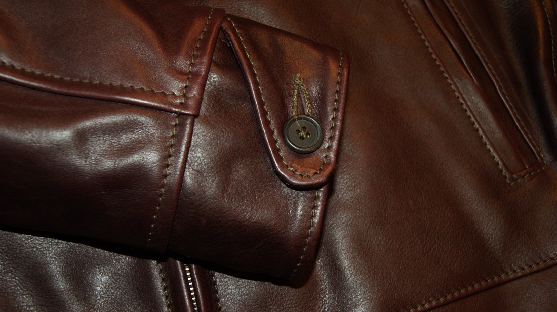 Aero Premier Highwayman Cordovan Vicenza Horsehide size 42 cuff.jpg