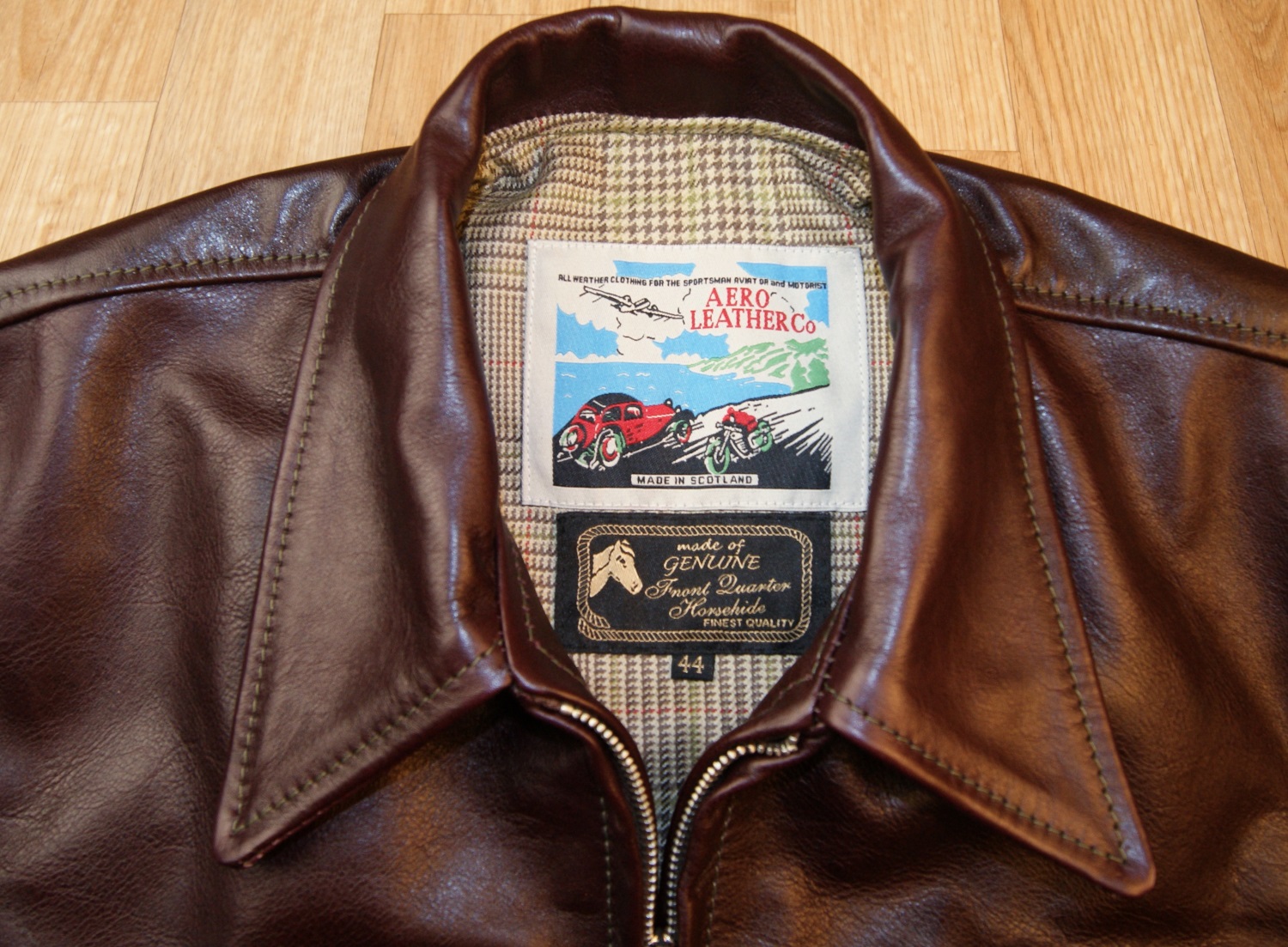 Aero Premier Highwayman Cordovan Vicenza Horsehide tag.jpg