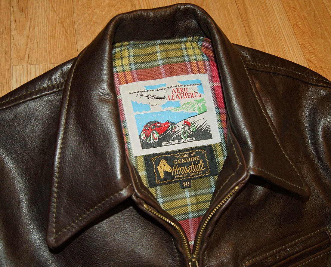 Aero Premier Highwayman Dark Seal Vicenza Horsehide tag.jpg