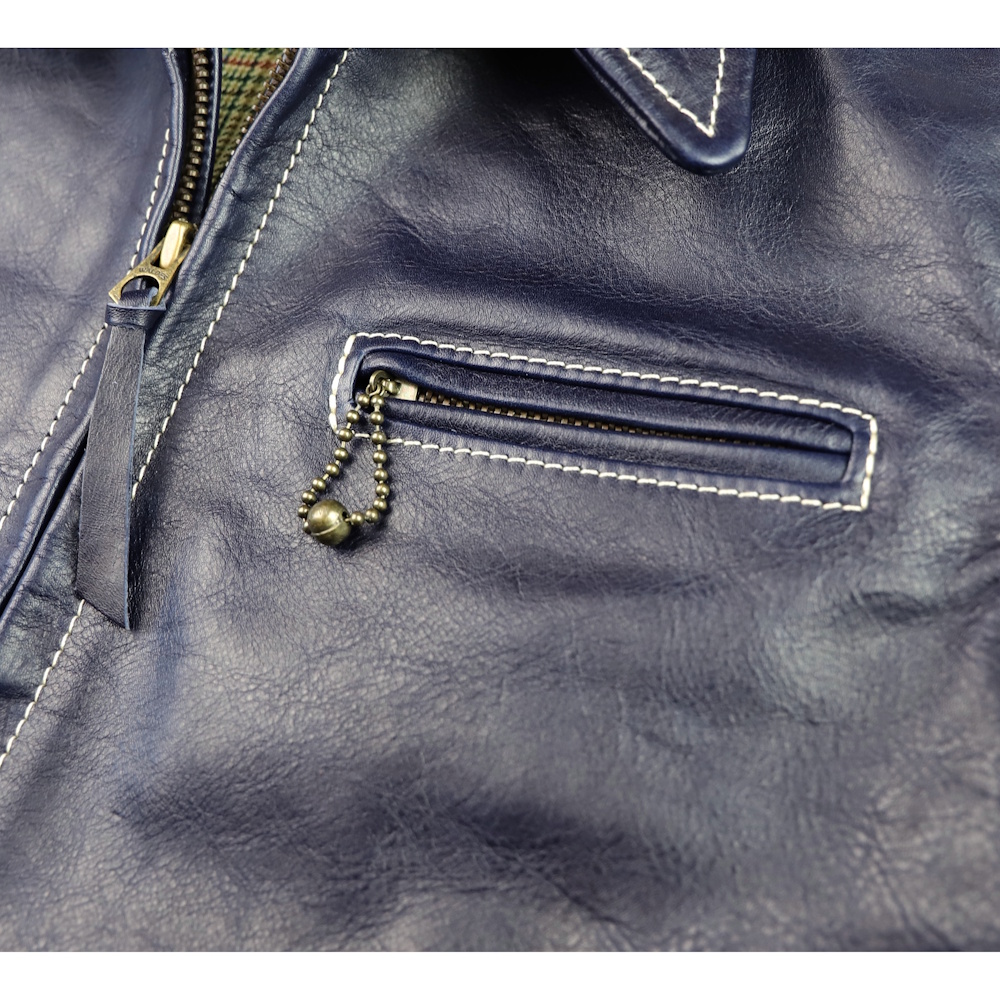 Aero Premier Highwayman Navy Blue Vicenza horsehide chest pocket IG square.jpg