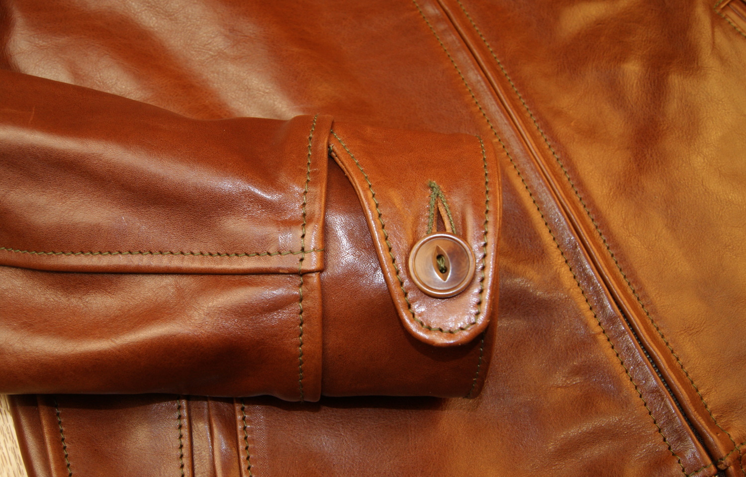 Aero Premier Highwayman Russet Badalassi Cowhide button cuff.jpg