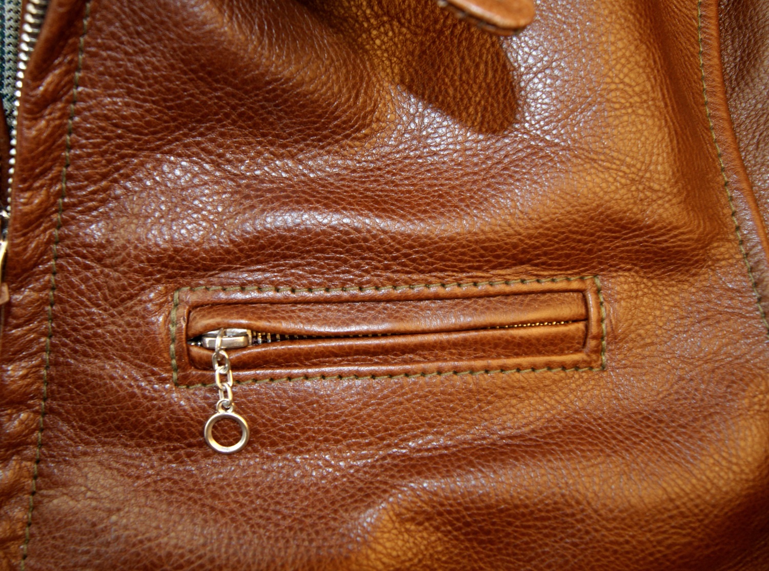 Aero Premier Highwayman Russet Vicenza Horsehide chest pocket.jpg