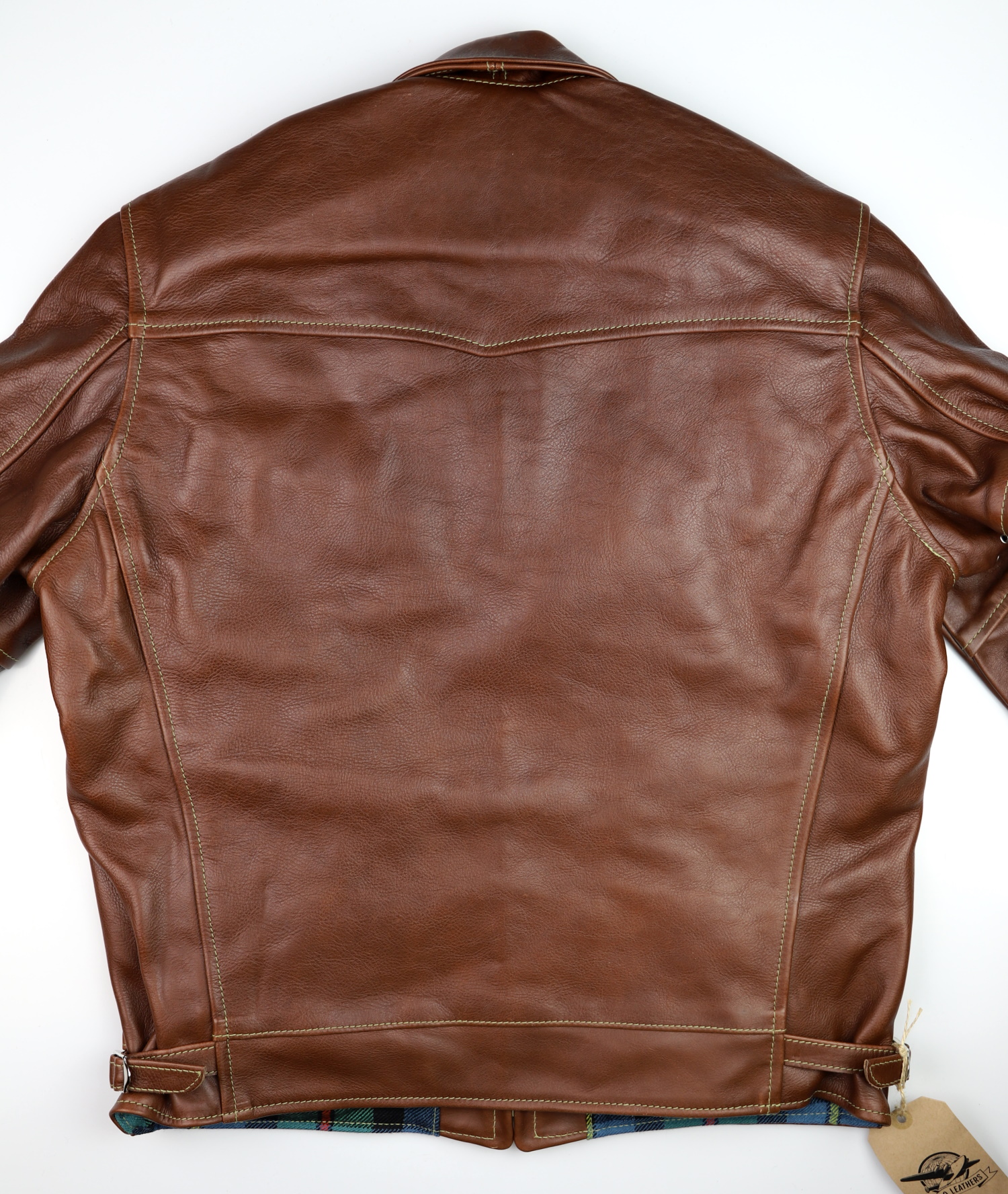 Aero Premier Highwayman Russet Vicenza Horsehide KJ6 back.jpg