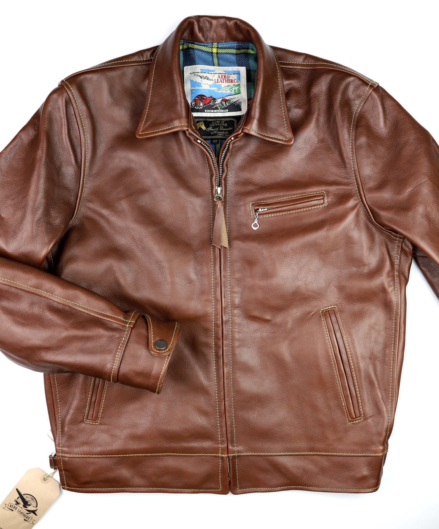 Aero Premier Highwayman Russet Vicenza Horsehide KJ6 front.jpg