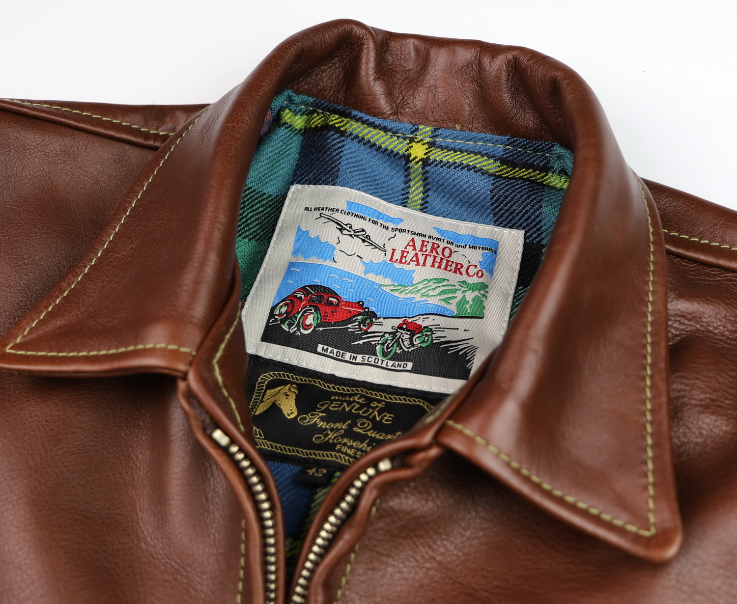 Aero Premier Highwayman Russet Vicenza Horsehide KJ6 tag.jpg