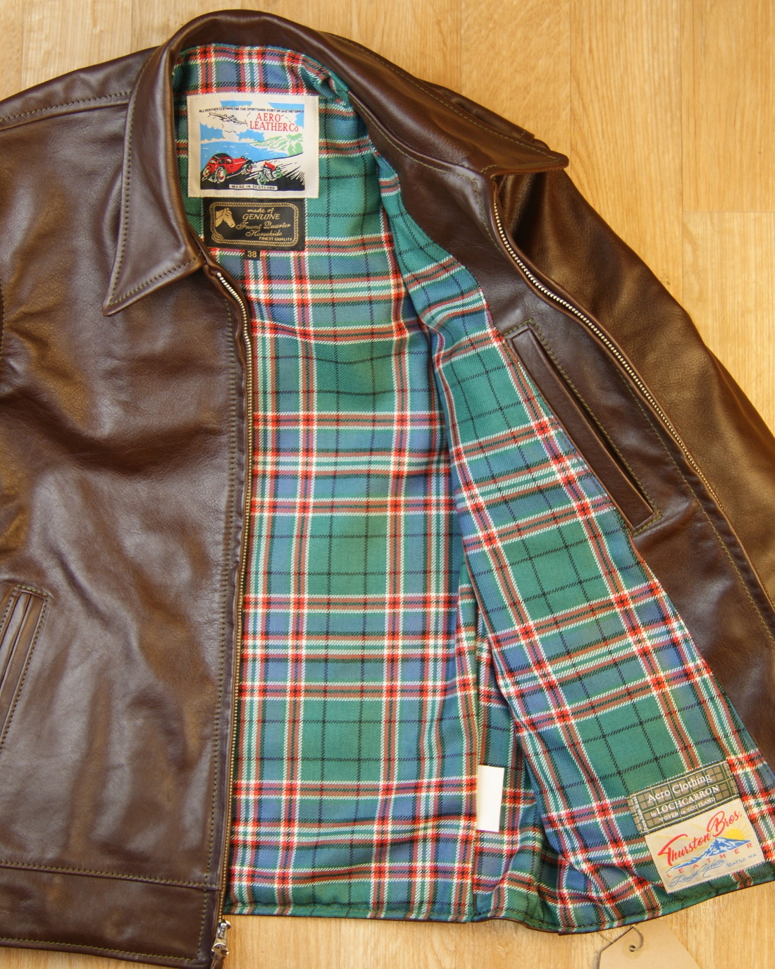 Aero Premier Highwayman Seal Vicenza Horsehide ENC MacFarlane Hunting Ancient tartan lining.jpg