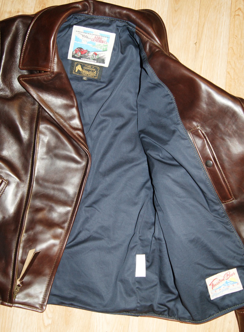 Aero Premier STF Bootlegger Brown CXL FQHH size 42 navy cotton sateen lining.jpg