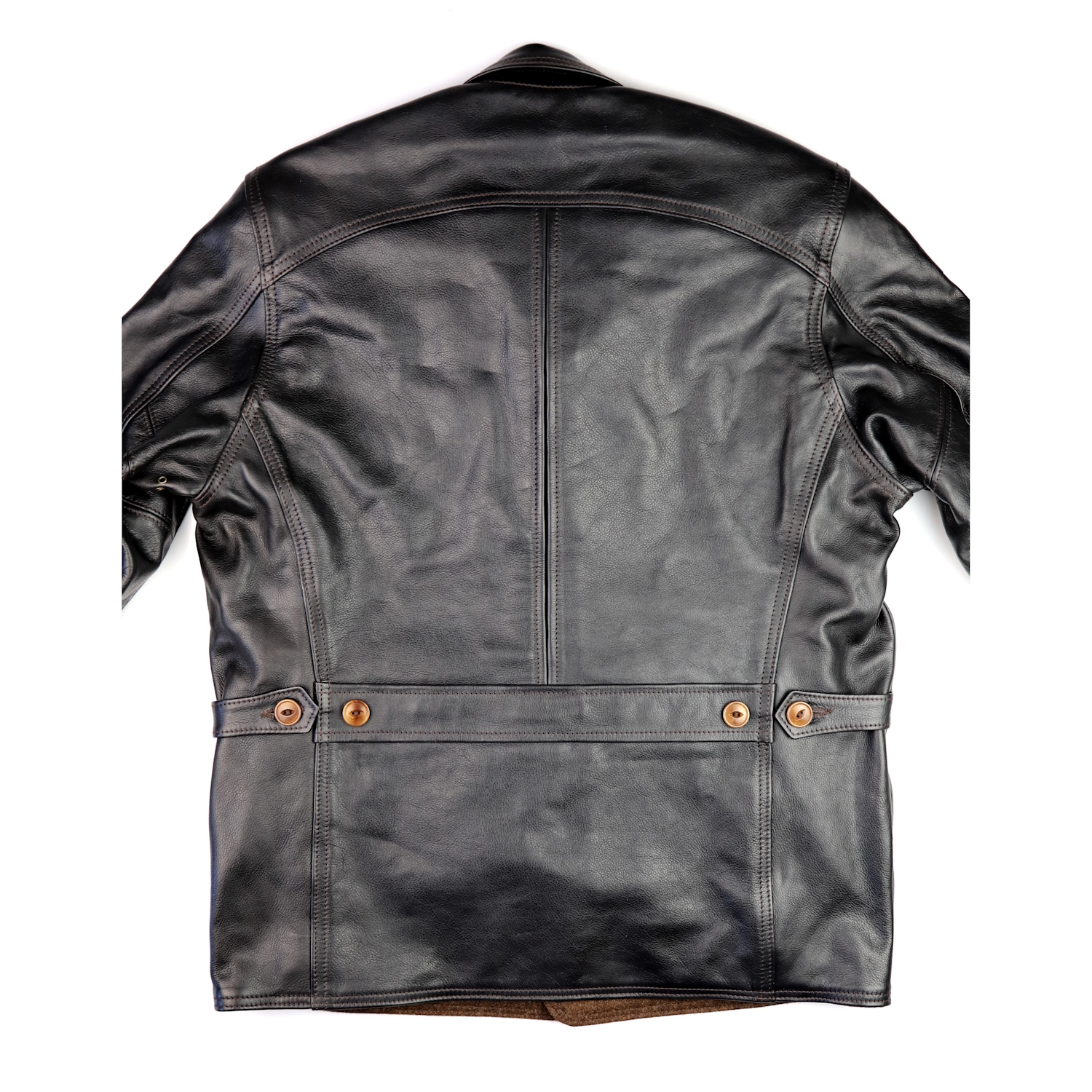 Aero Premier Work Coat Blackened Brown Vicenza back IG square.jpg