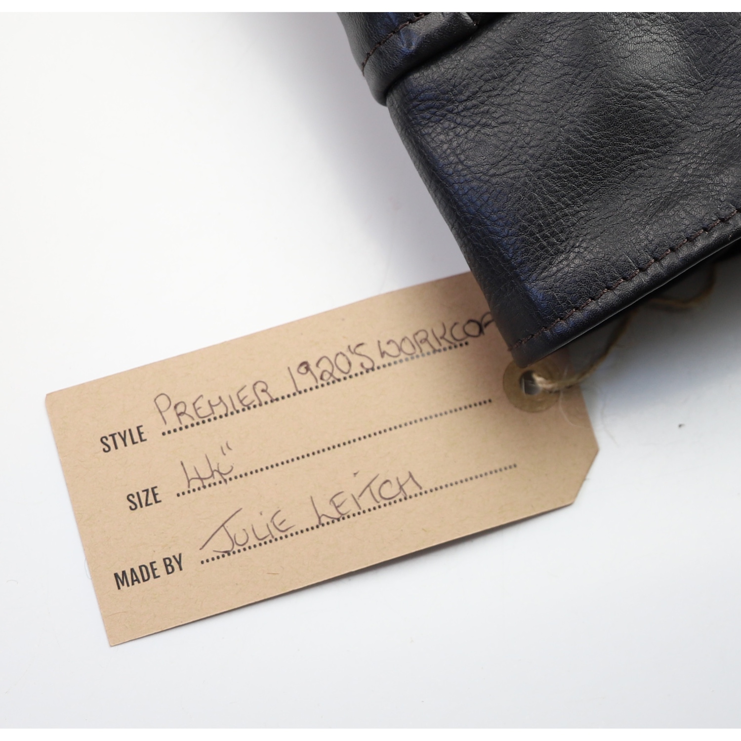 Aero Premier Work Coat Blackened Brown Vicenza name tag IG square.jpg