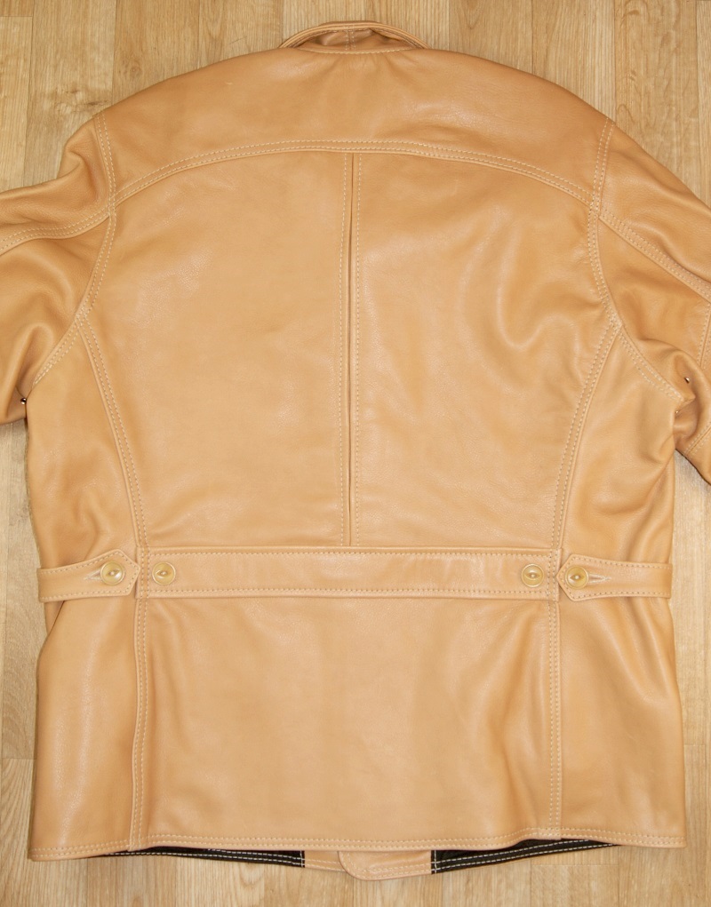 Aero Premier Work Coat Natural Vicenza Horsehide back.jpg