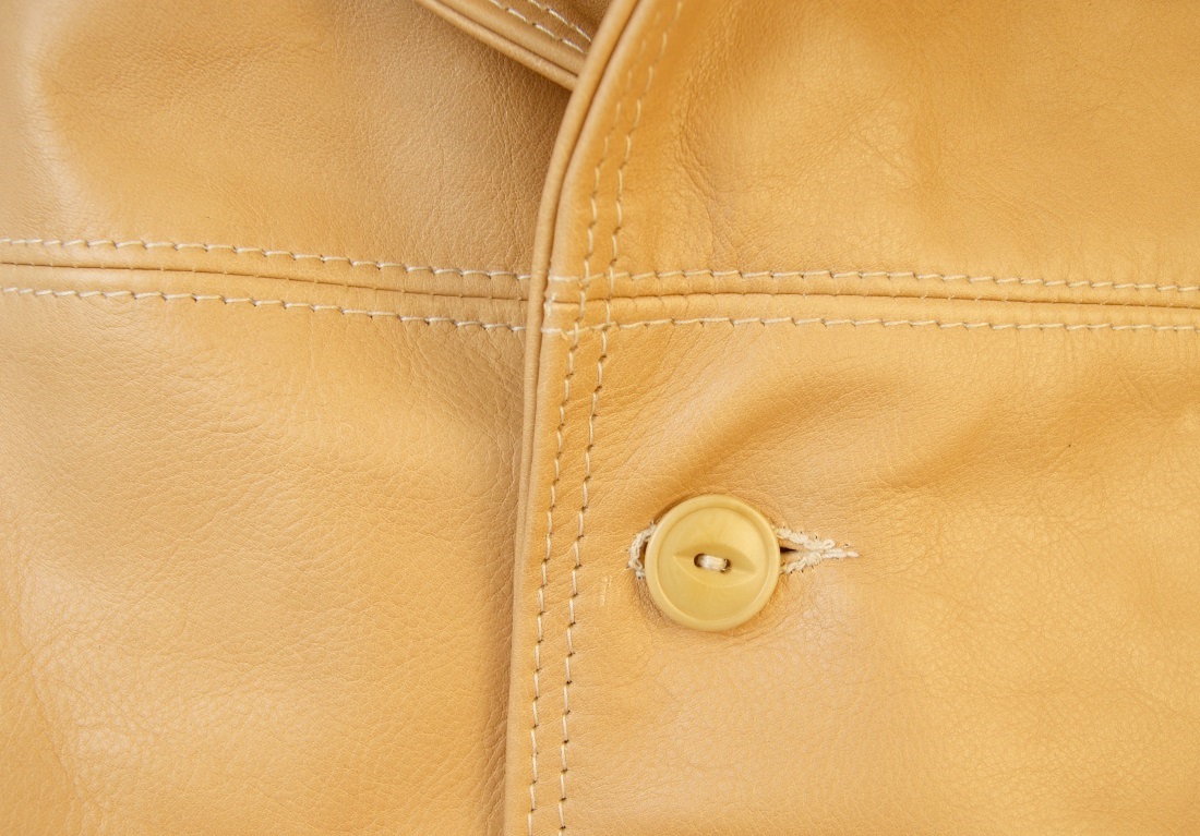 Aero Premier Work Coat Natural Vicenza Horsehide button.jpg