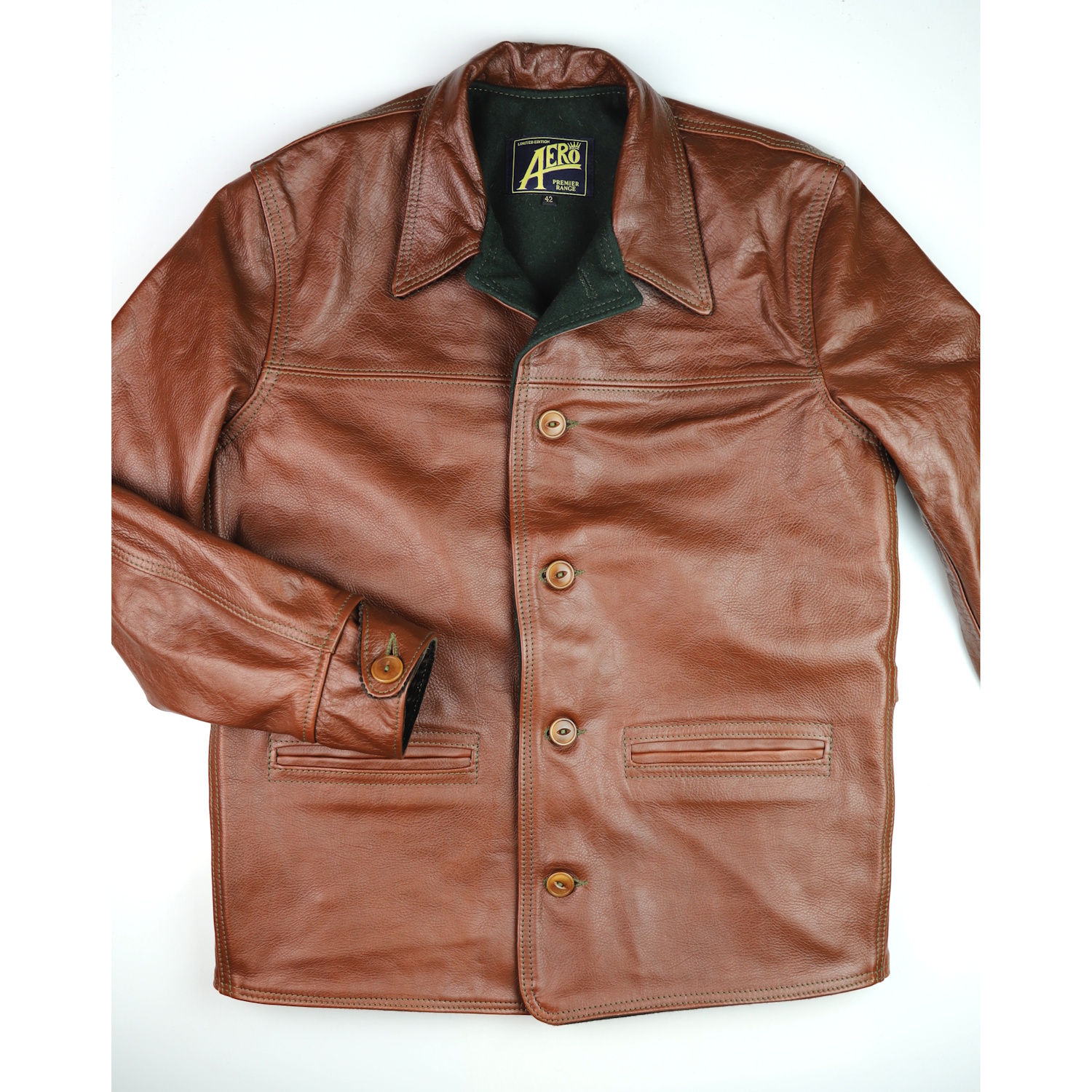Aero Premier Work Coat Russet Vicenza RY9 front IG square.jpg
