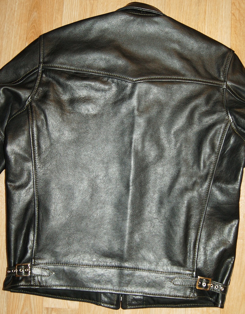 Aero Premier Zip Sleeve Highwayman 59'er Black Vicenza Horsehide back.jpg