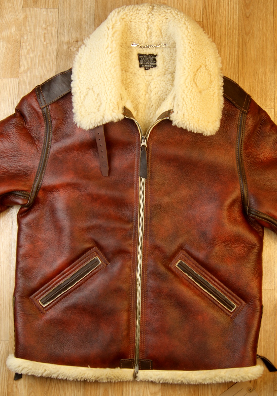 Aero Redskin B-6 Dark Seal Vicenza Horsehide trim GVS5 front.jpg