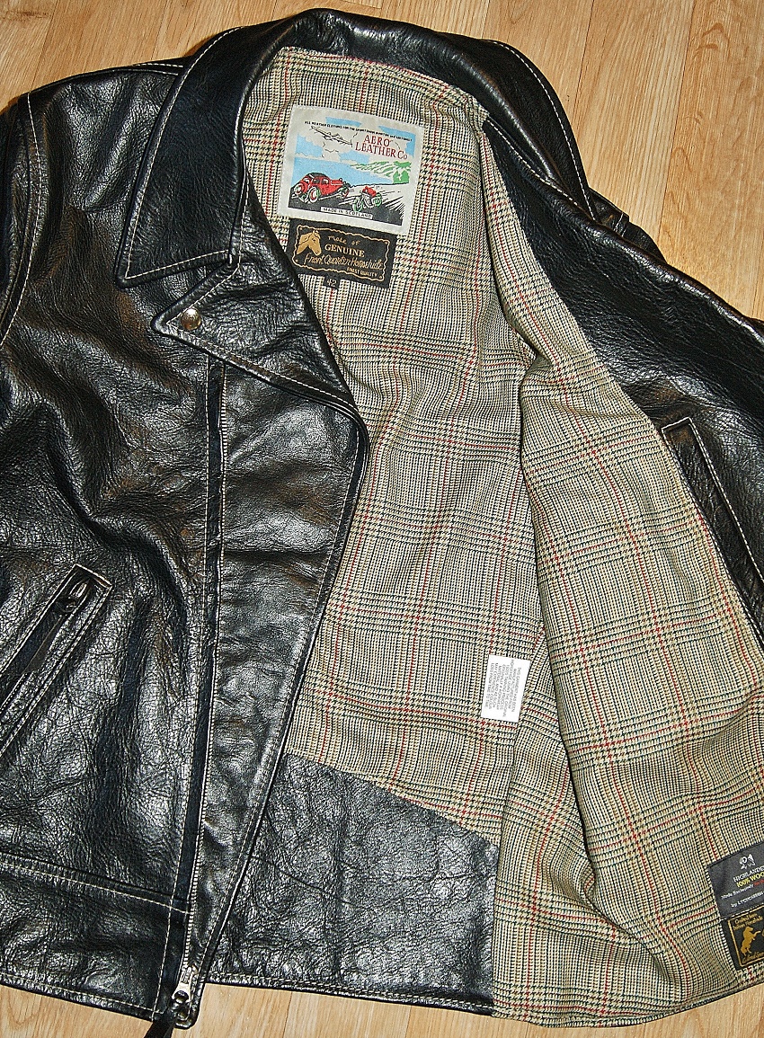 Aero Ridley Black Vicenza Horsehide Minto Check Tweed wool lining smaller.jpg