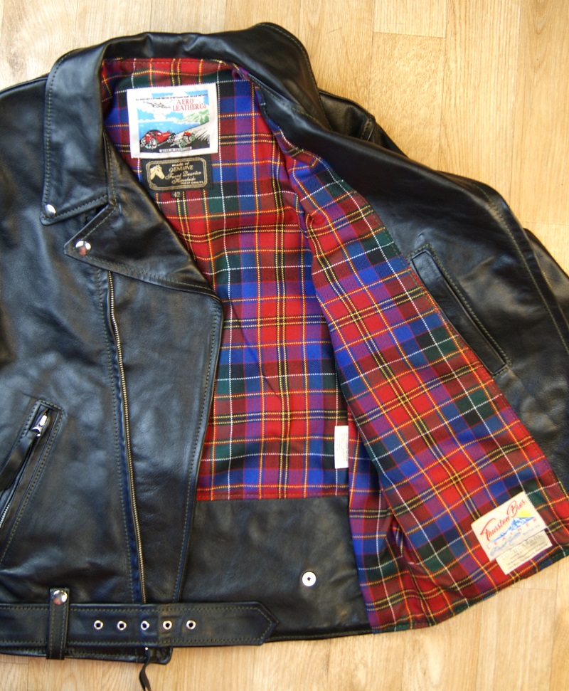 Aero Ridley Black Vicenza Horsehide XP5 Hay and Leith Modern tartan lining.jpg