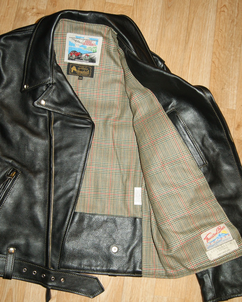 Aero Ridley Blackened Brown Vicenza Horsehide 44 GM7 Minto Check lining.jpg