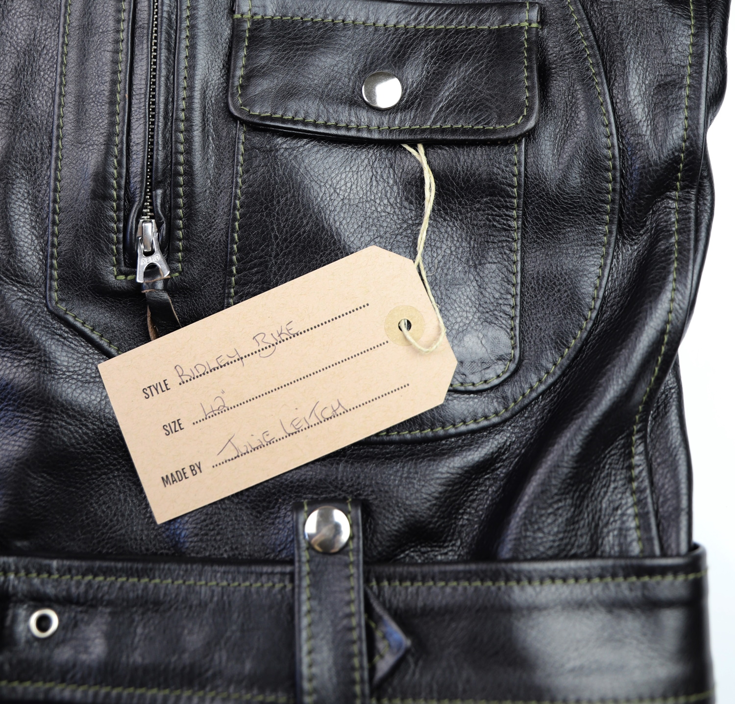 Aero Ridley Blackened Brown Vicenza Horsehide F6V name tag.jpg