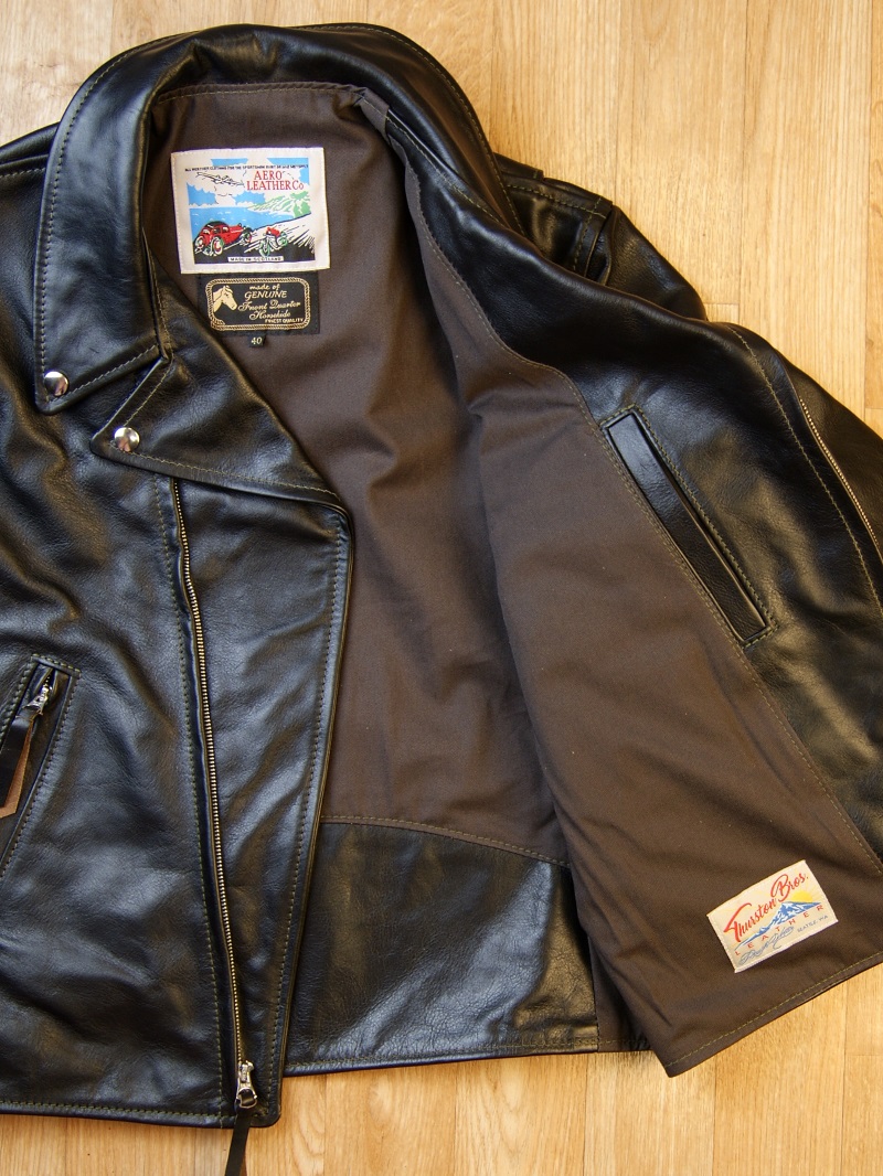 Aero Ridley Blackened Brown Vicenza Horsehide HB1 brown cotton drill lining.jpg