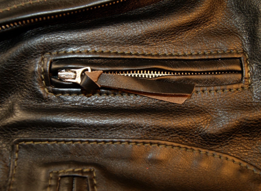 Aero Ridley Blackened Brown Vicenza Horsehide HB1 chest pocket.jpg