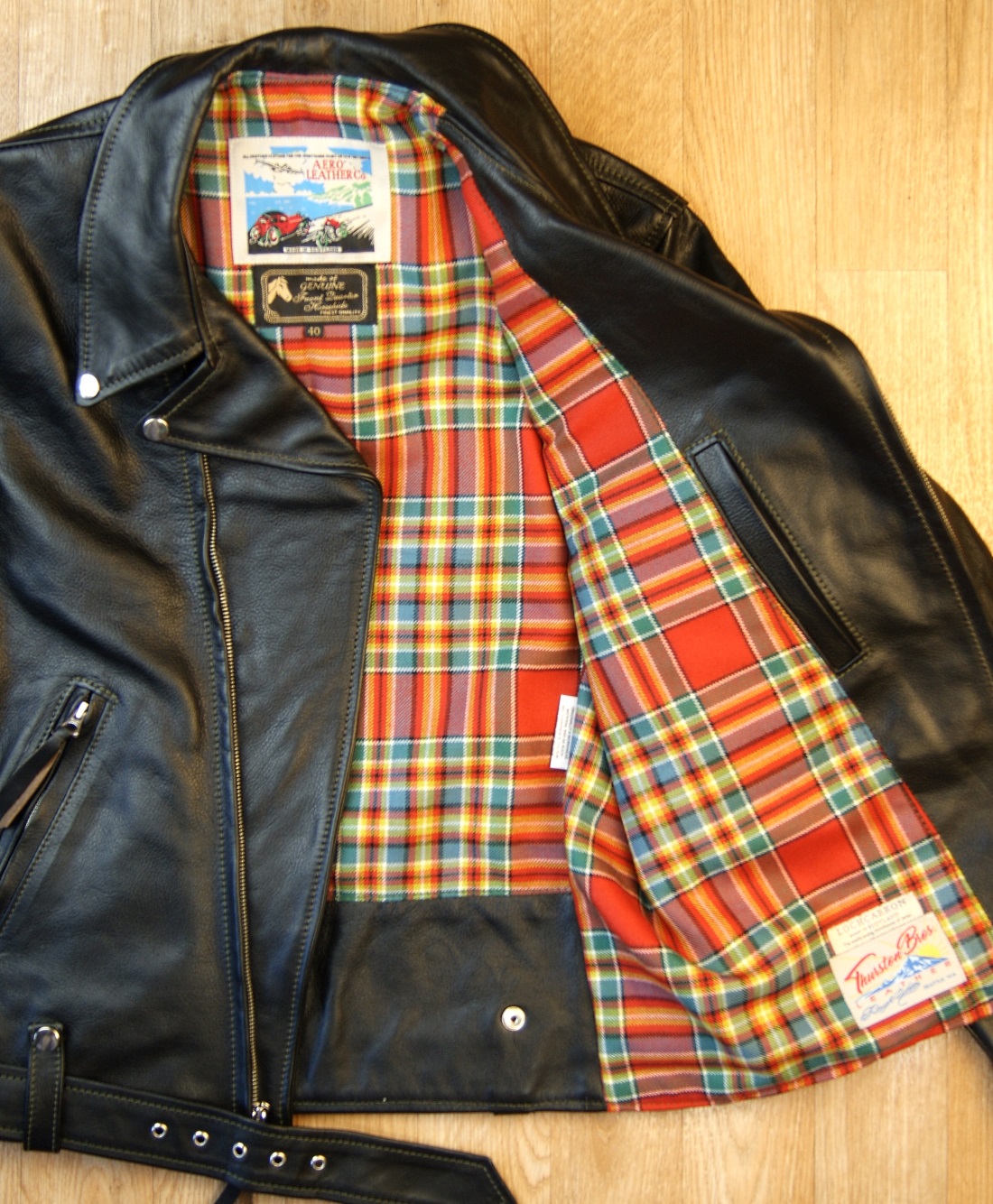 Aero Ridley Blackened Brown Vicenza Horsehide OKD Chattan Ancient tartan lining.jpg