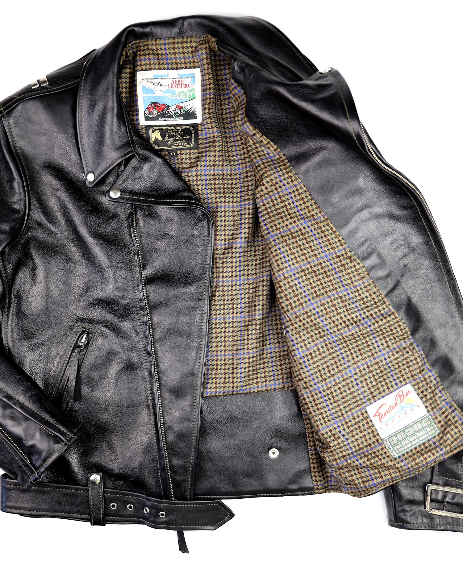 Aero Ridley Blackened Brown Vicenza Horsehide QN8 Kyle Check Tweed lining.jpg