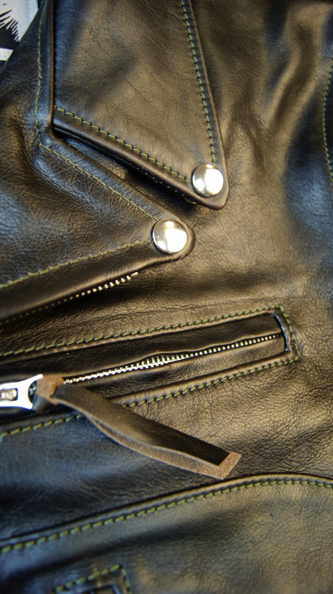 Aero Ridley Blackened Brown Vicenza Horsehide RUV chest pocket.jpg