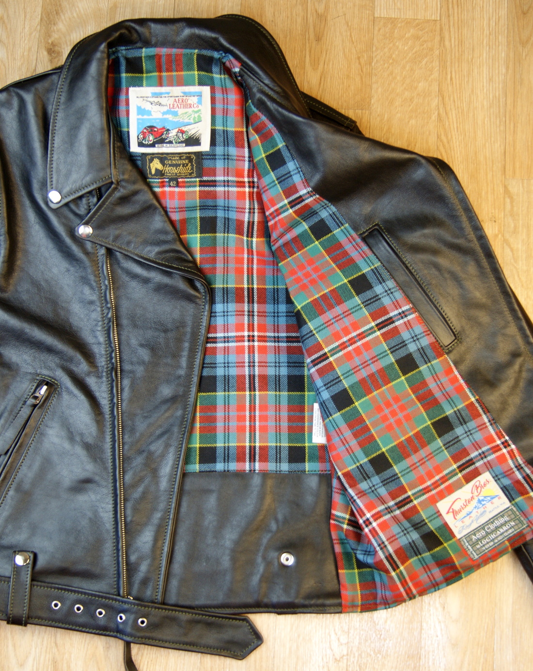 Aero Ridley Blackened Brown Vicenza Horsehide RUV Kidd Ancient tartan lining.jpg