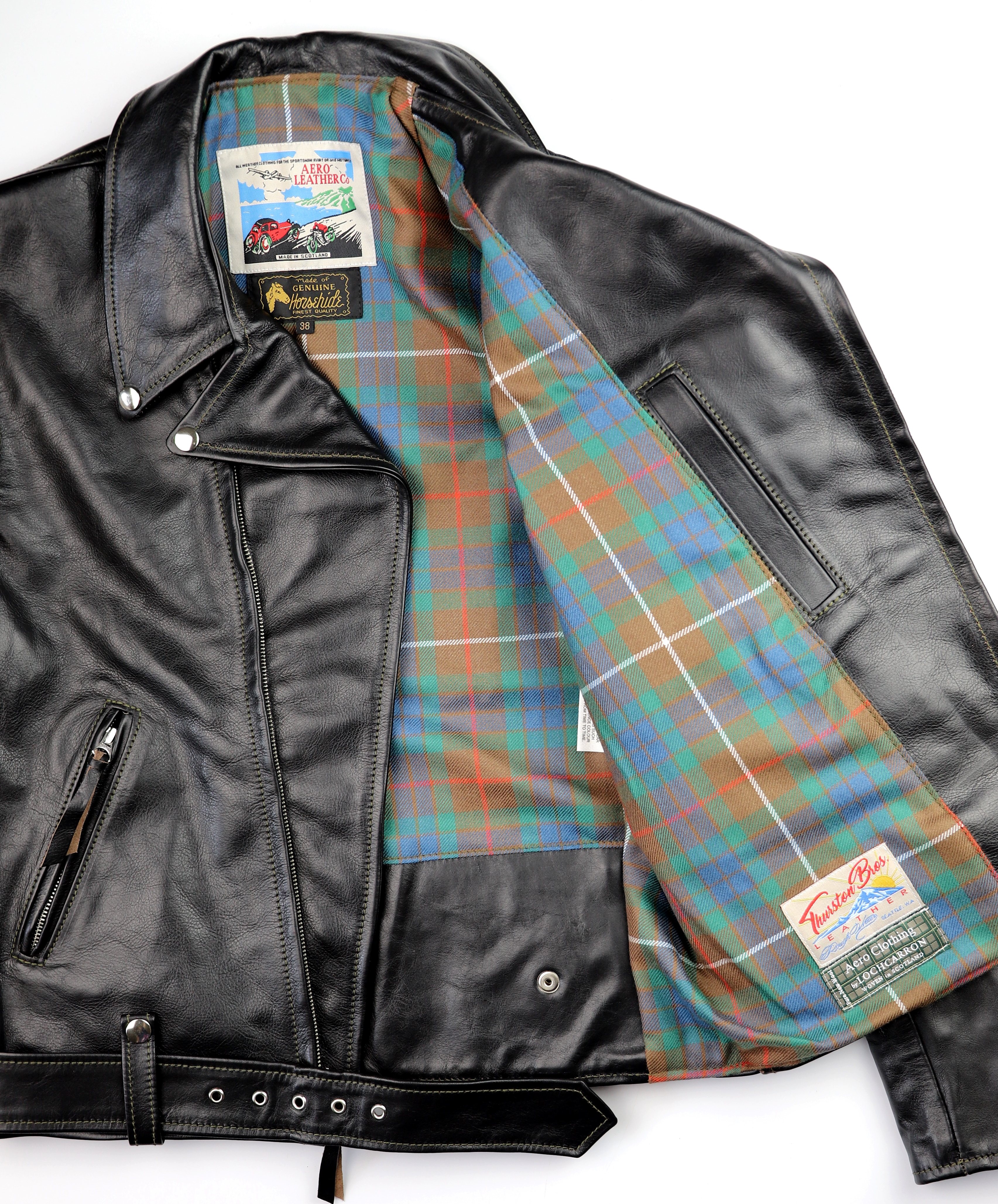 Aero Ridley Blackened Brown Vicenza Horsehide VJX4 Fraser Hunting Ancient tartan lining.jpg