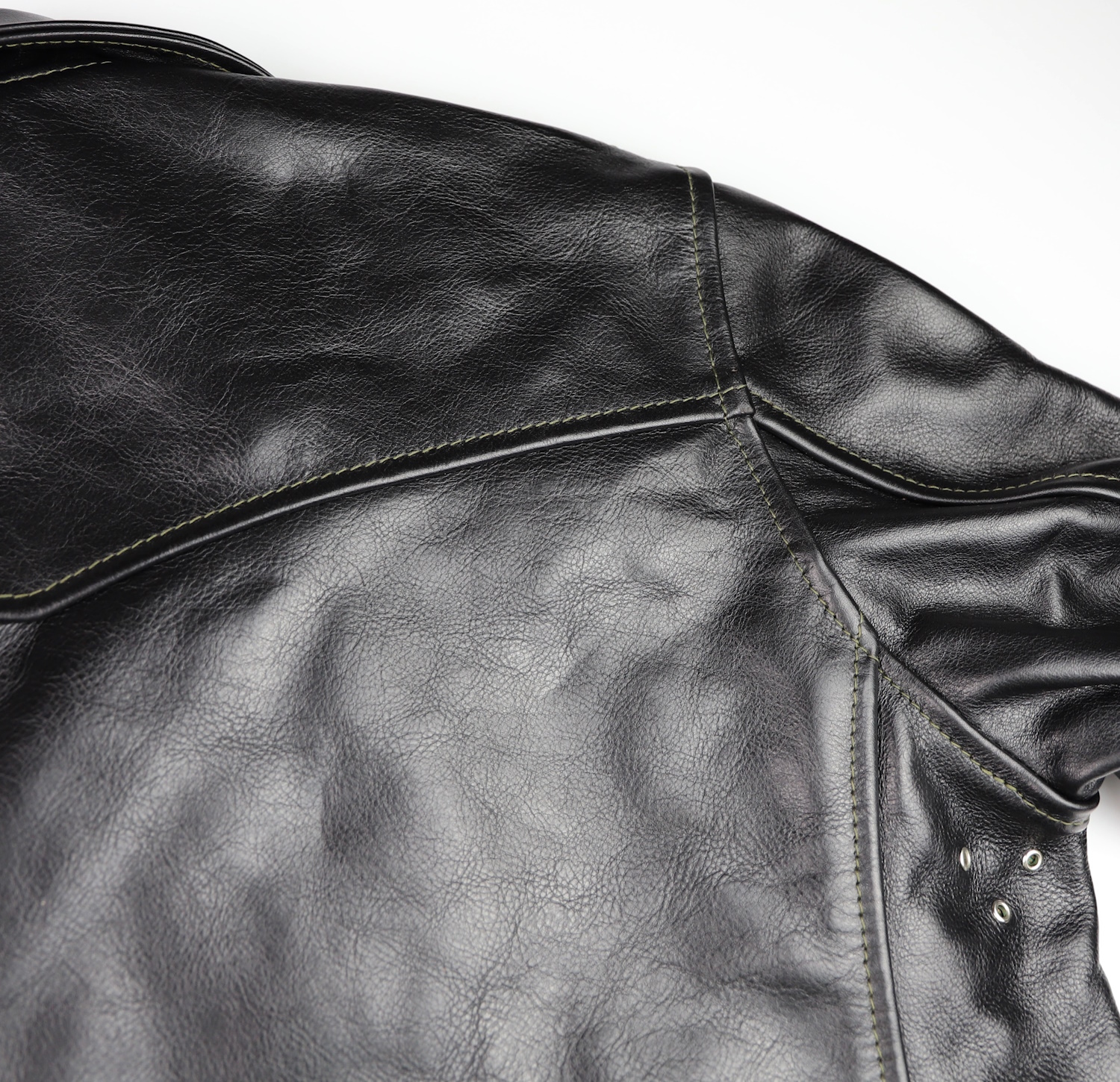 Aero Ridley Blackened Brown Vicenza Horsehide Y32 yoke.jpg