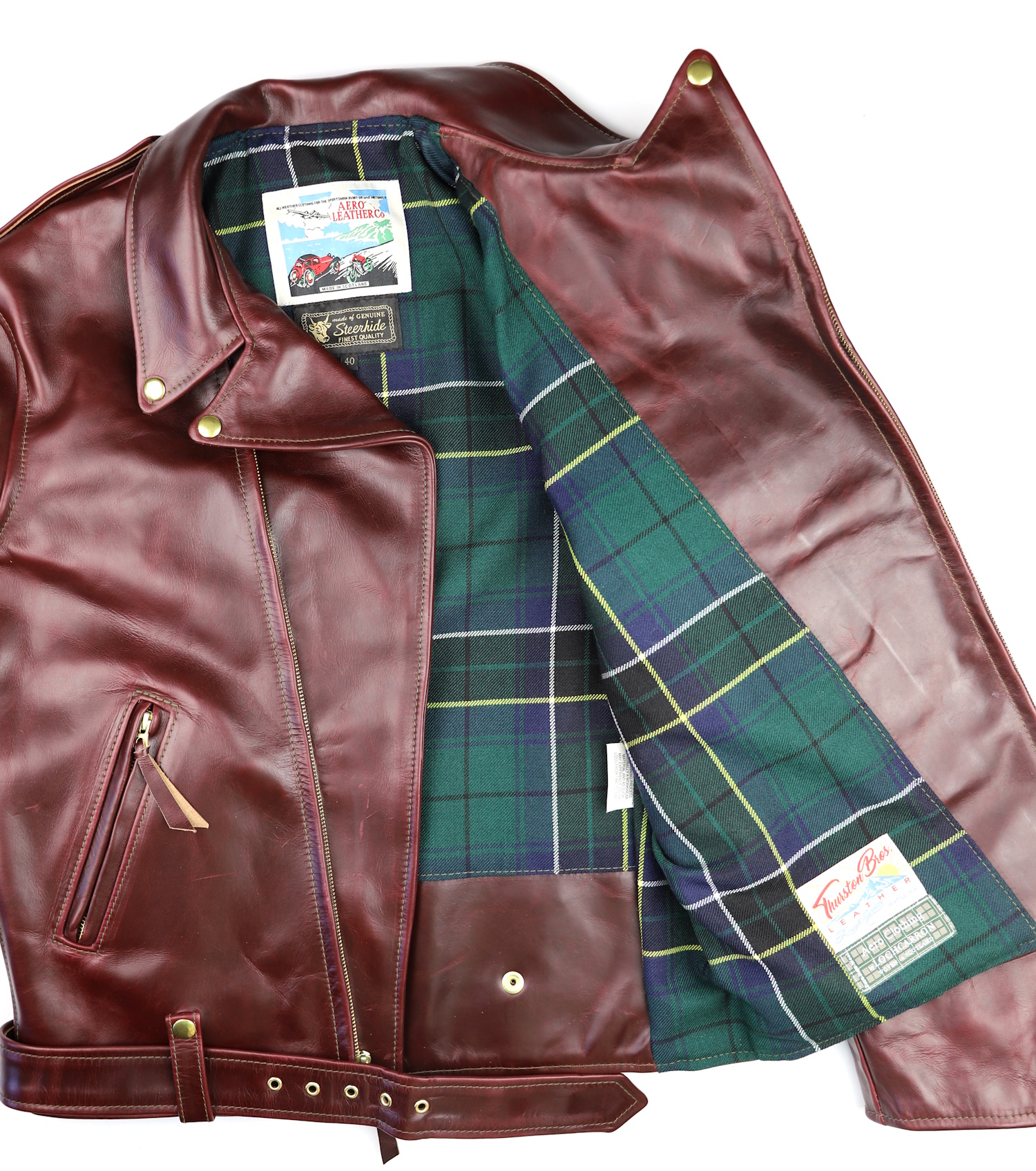 Aero Ridley Cordovan CXL Steerhide MQ9 MacAlpine Modern tartan lining.jpg