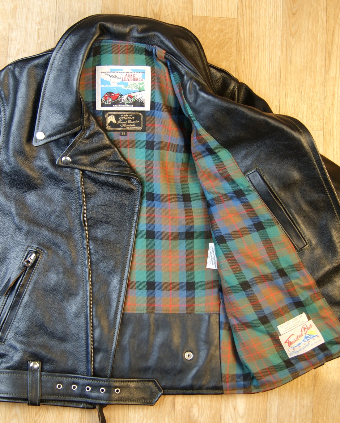 Aero Ridley D-Pocket Blackened Brown Vicenza Horsehide MJ5 MacDuff Hunting Ancient tartan lining.jpg