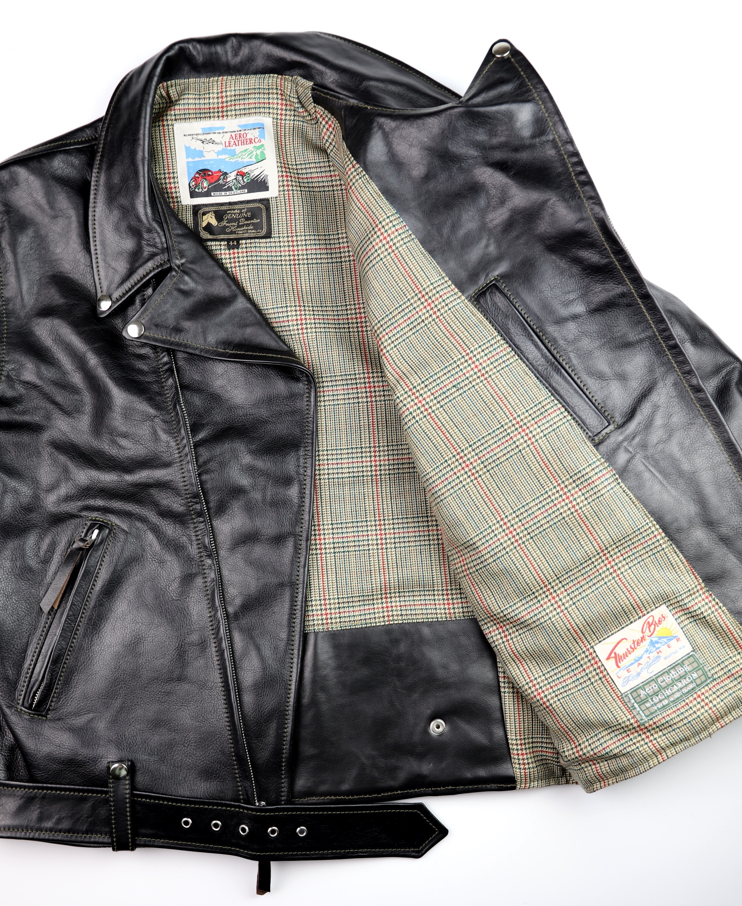 Aero Ridley D-Pocket Blackened Brown Vicenza Horsehide SC7 Minto Check Tweed lining.jpg