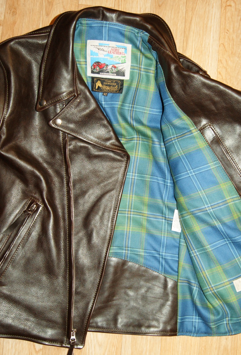 Aero Ridley Dark Seal Vicenza Horsehide Y2 All Ireland Blue tartan lining smaller.jpg