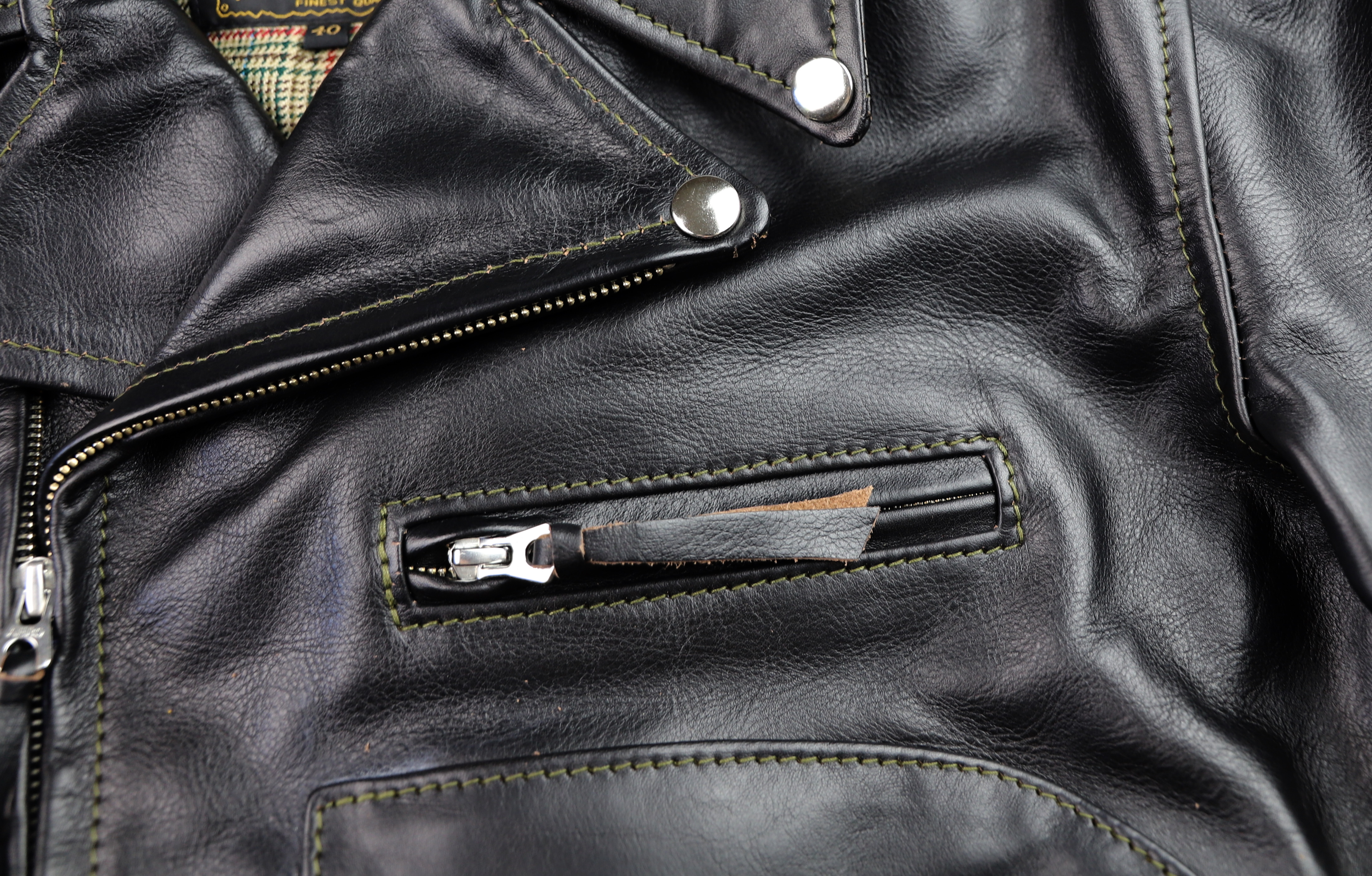 Aero Ridley Daytona Blackened Brown Vicenza Horsehide chest pocket.jpg