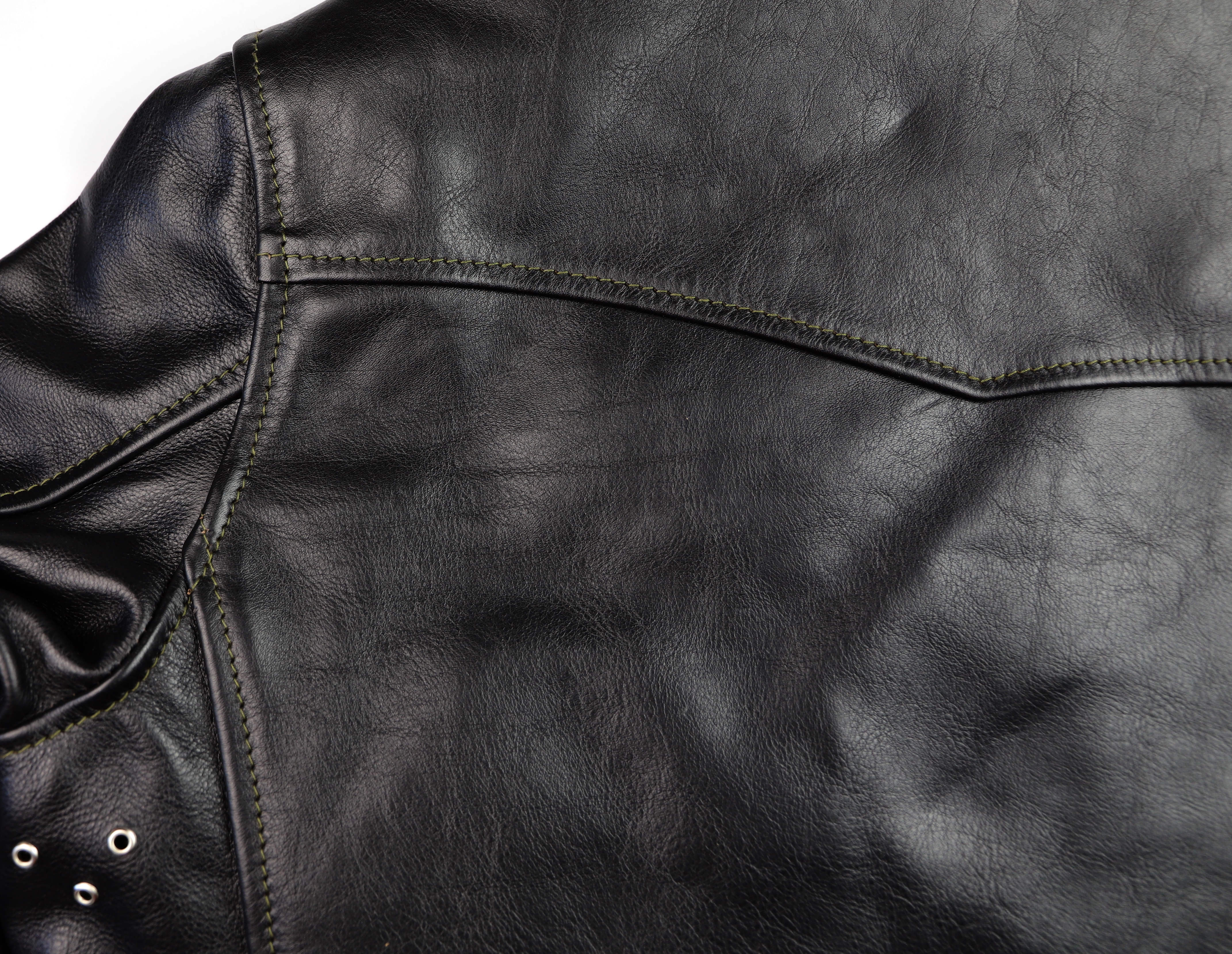 Aero Ridley Daytona Blackened Brown Vicenza Horsehide yoke.jpg