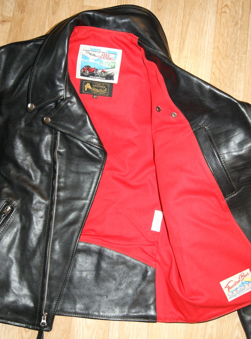 Aero Ridley Three-Pocket Black Vicenza Horsehide red cotton drill.jpg