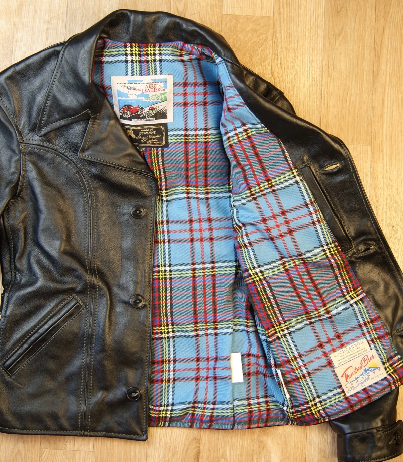 Aero Rockafella Black Vicenza Horsehide Anderson Modern tartan lining.jpg