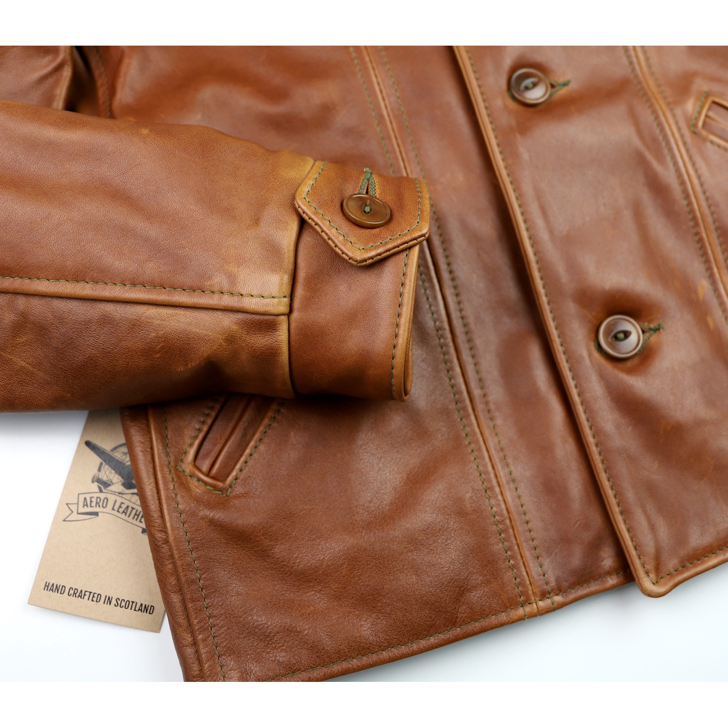 Aero Rockafella Cognac Pinnacle Horsehide button cuffs.jpg