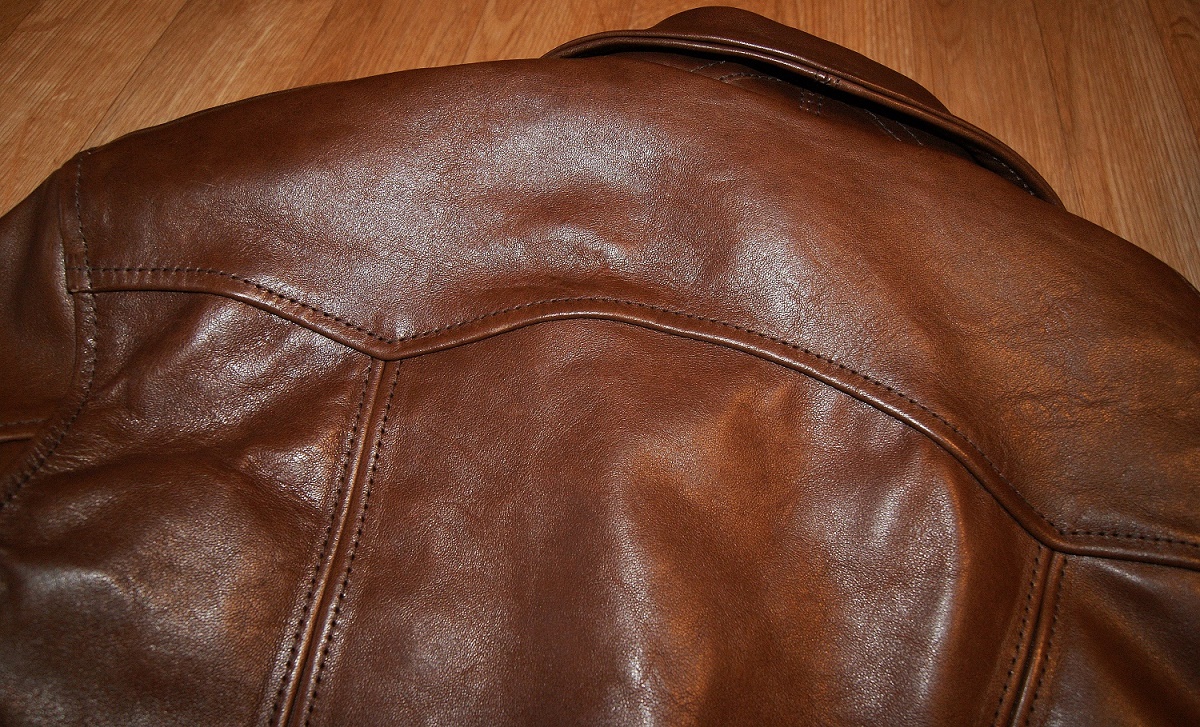 Aero Rockafella Russet Vicenza horsehide upper yoke.JPG