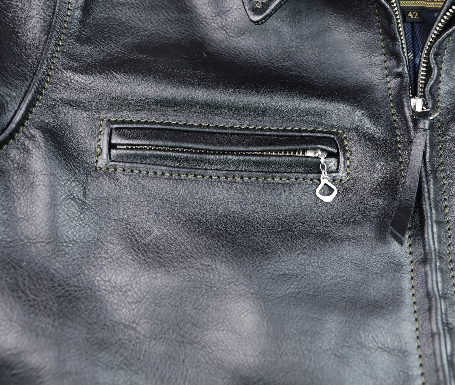 Aero Seven Black Vicenza Horsehide 7FR chest pocket.jpg