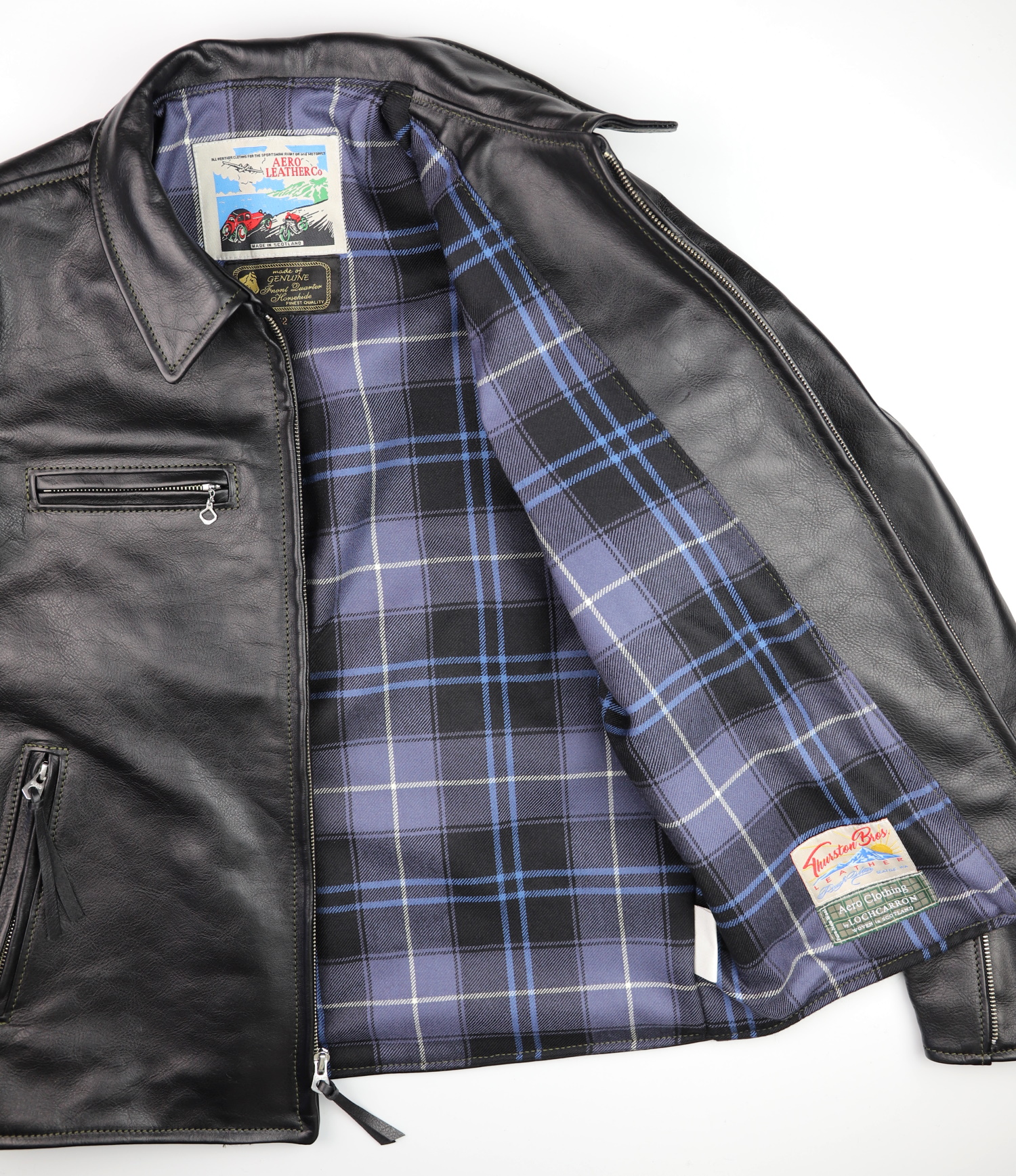 Aero Seven Black Vicenza Horsehide 7FR Patriot Ancient tartan lining.jpg