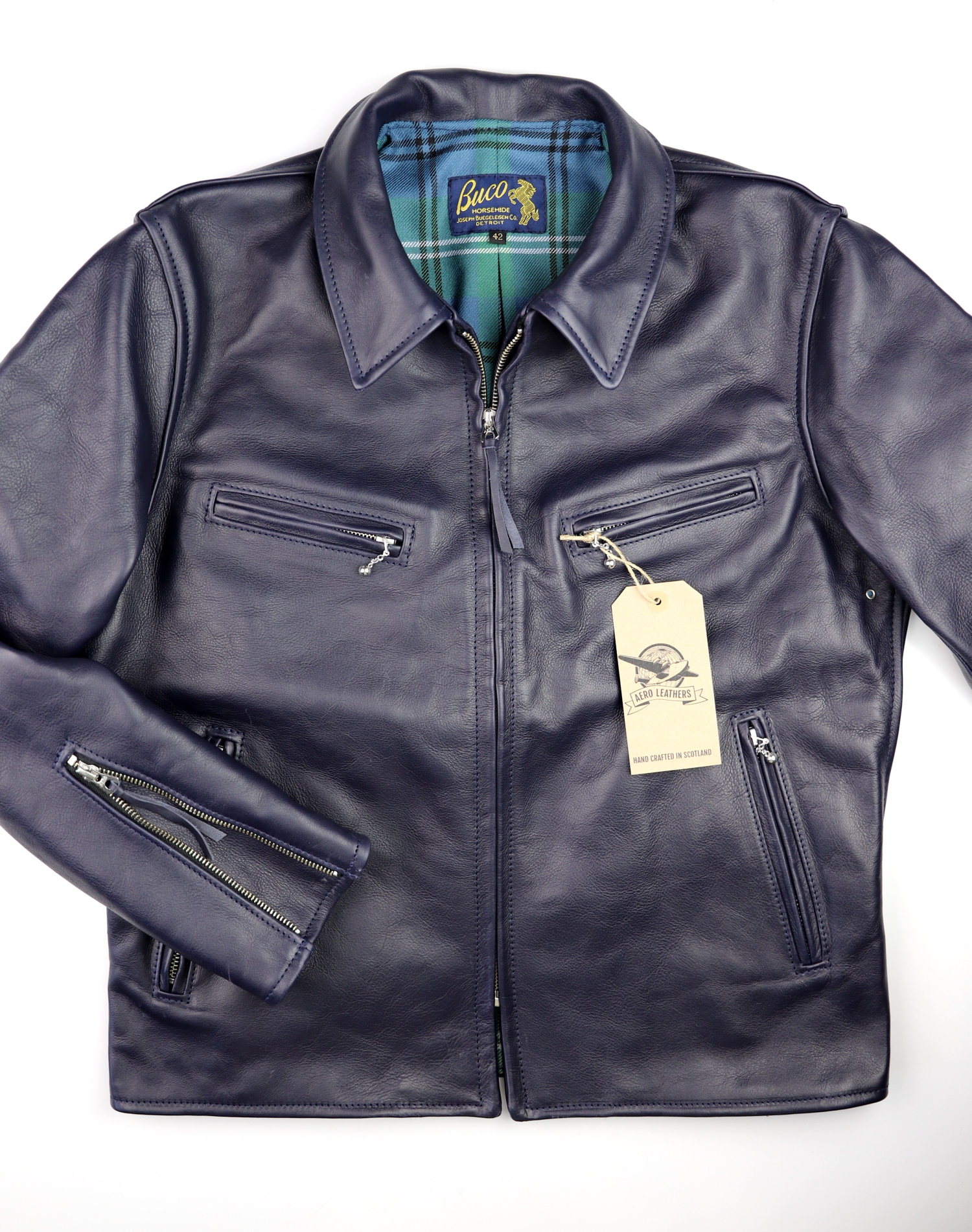 Aero Seven Blue Vicenza Horsehide front.jpg