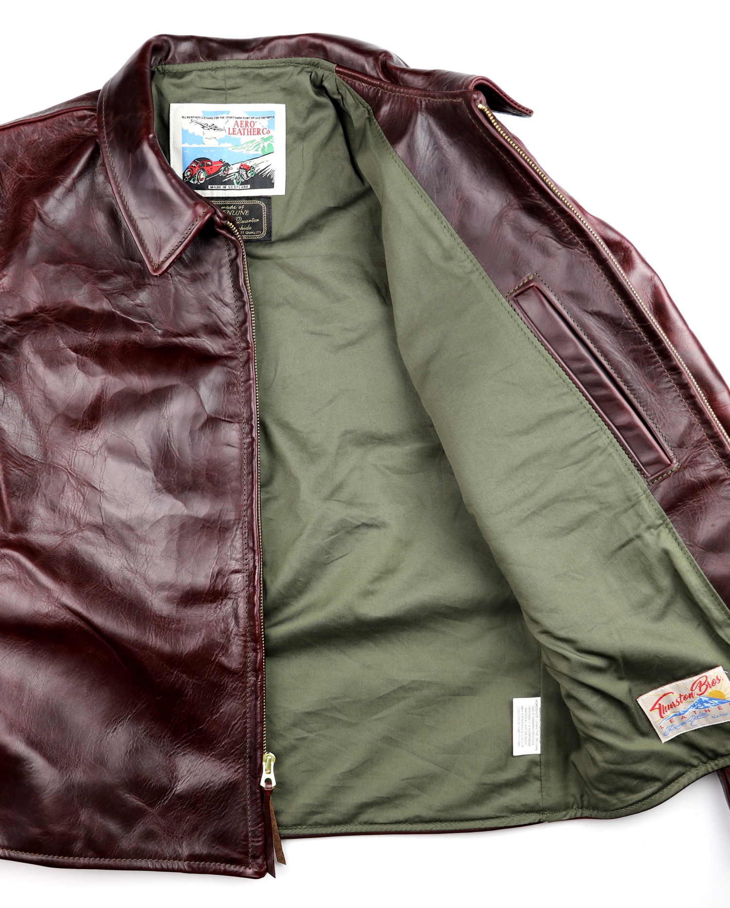 Aero Seven Cordovan CXL FQHH UC3 olive cotton sateen lining.jpg