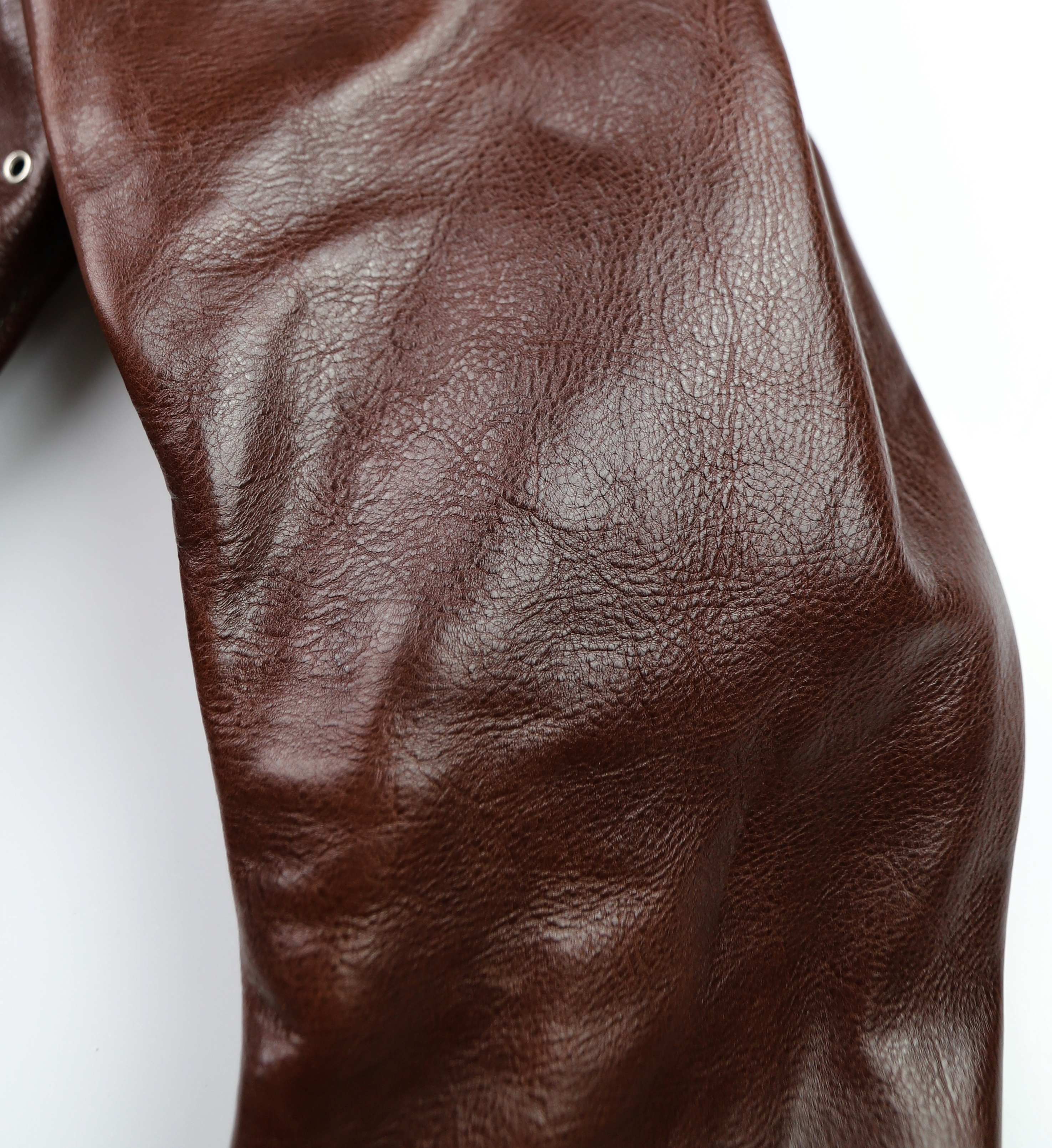 Aero Seven Tobacco Badalassi Cowhide sleeve grain.jpg