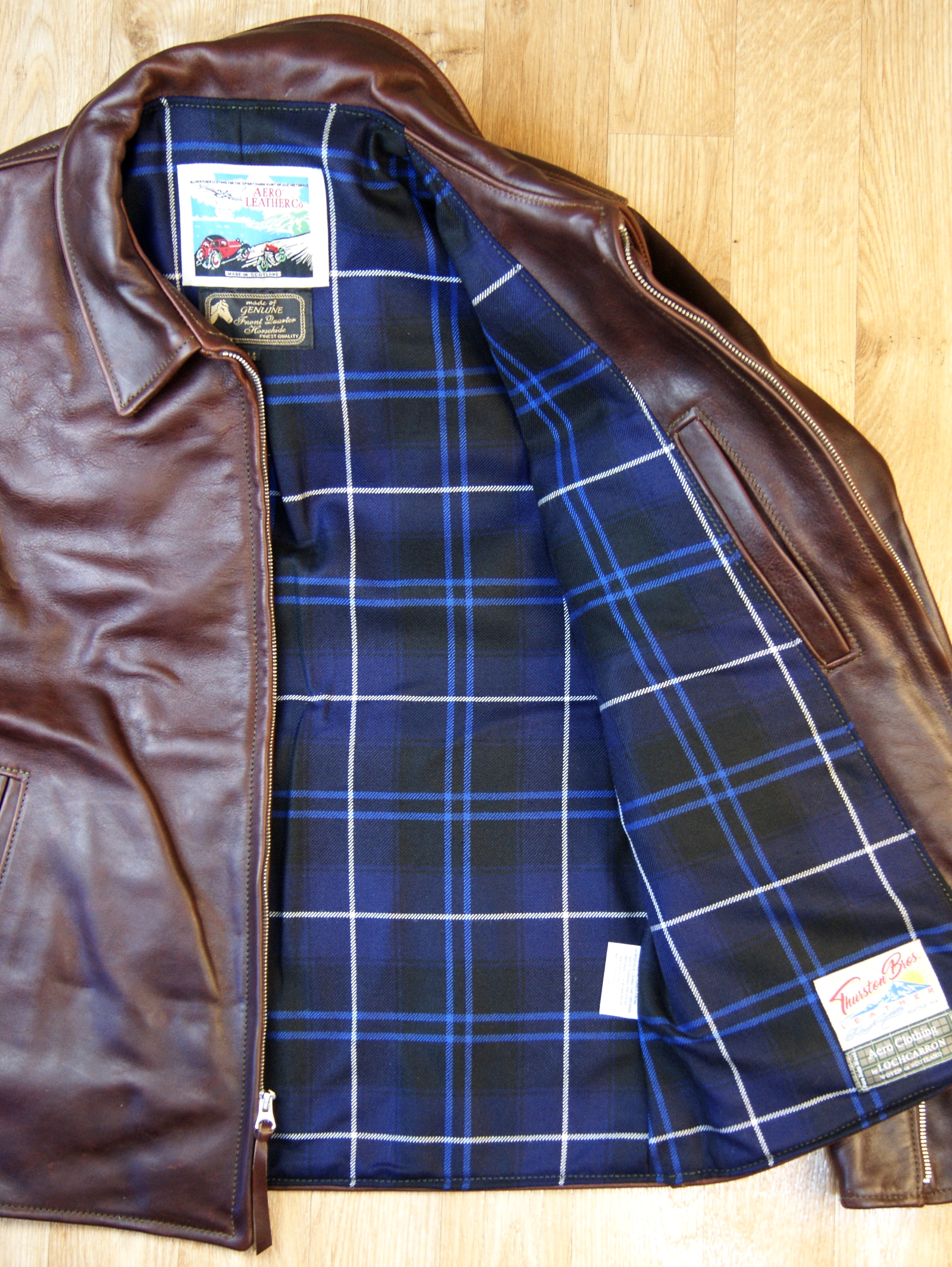 Aero Seven Tumbled Brown CXL FQHH GYA4 Patriot Modern tartan lining.jpg