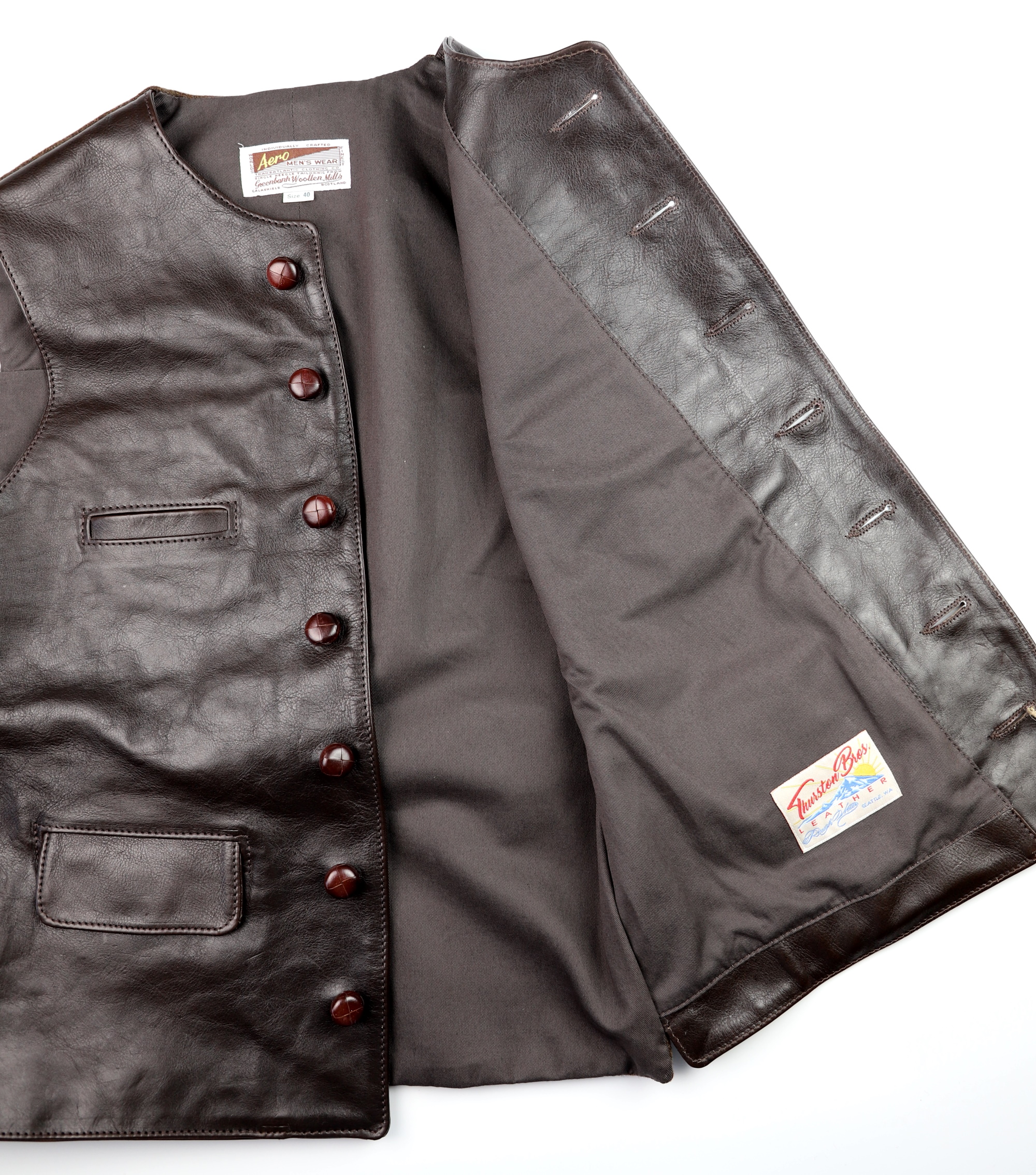 Aero Shackleton Dark Seal Vicenza Horsehide PDE7 brown cotton drill.jpg